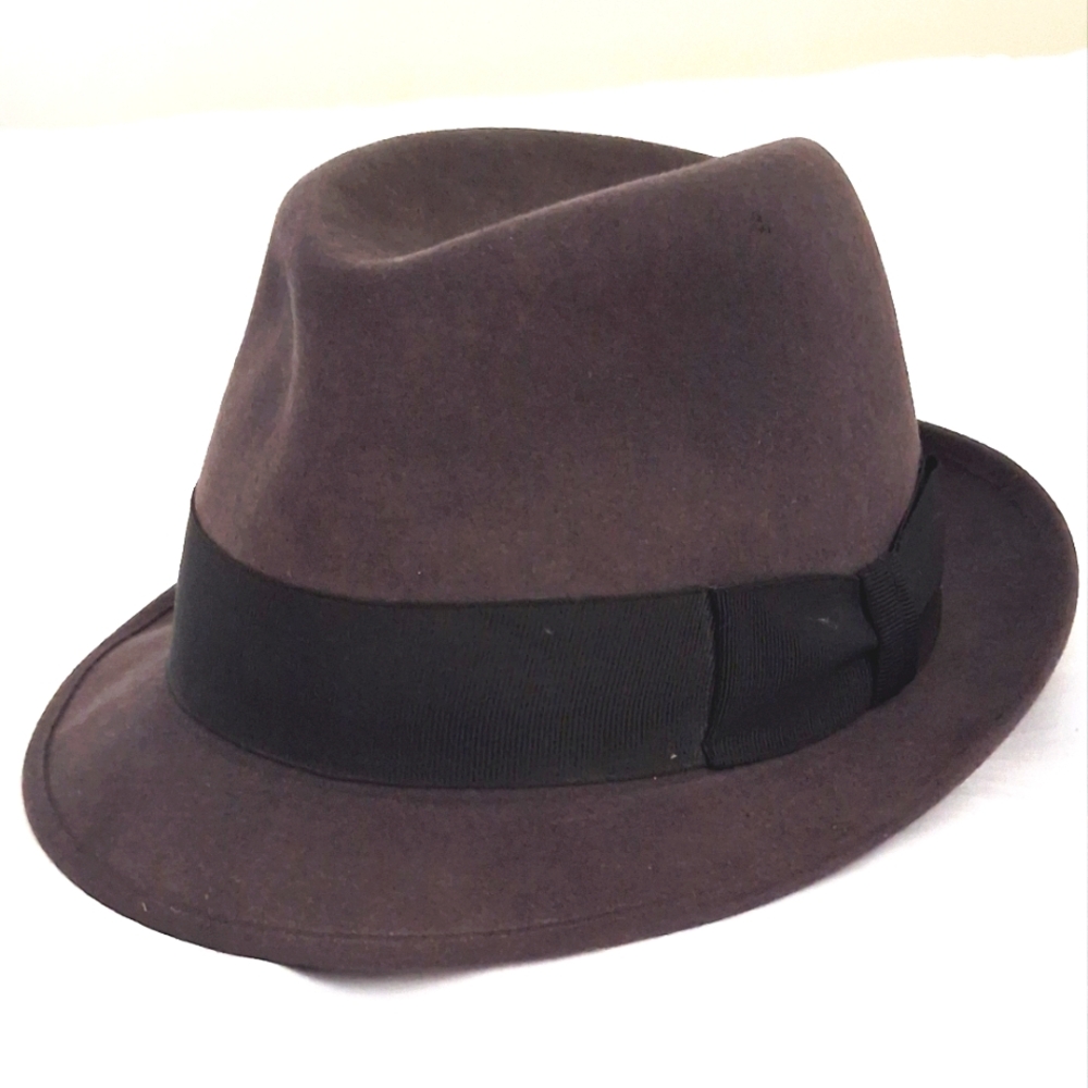 DUNN & CO. MEN'S GRAY FEDORA HAT WITH BLACK BAND